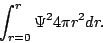 \begin{displaymath}\int^{r}_{r=0}\Psi^{2}4\pi r^{2}dr.\end{displaymath}