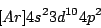 \begin{displaymath}[Ar]4s^{2}3d^{10}4p^{2}\end{displaymath}